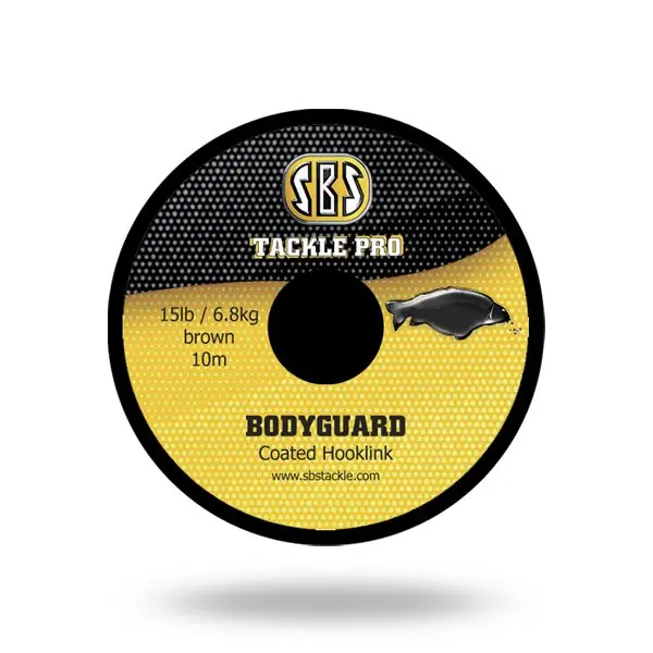 Goedkoop SBS Bodyguard Coated Hooklink-Olive 25lb (Horogelőke)