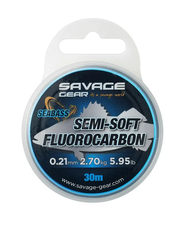 Savage Gear SEMISOFT FC SEABASS 30M 0.35MM 6.72K CLE fluorcarbon zsinór Beperkte Voorraad