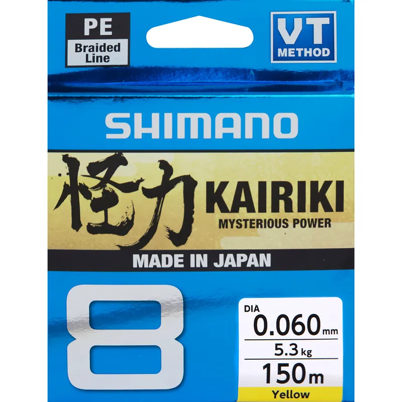 Shimano Kairiki 8 150m Yellow 0.100mm/6.5kg Beperkt Aanbod