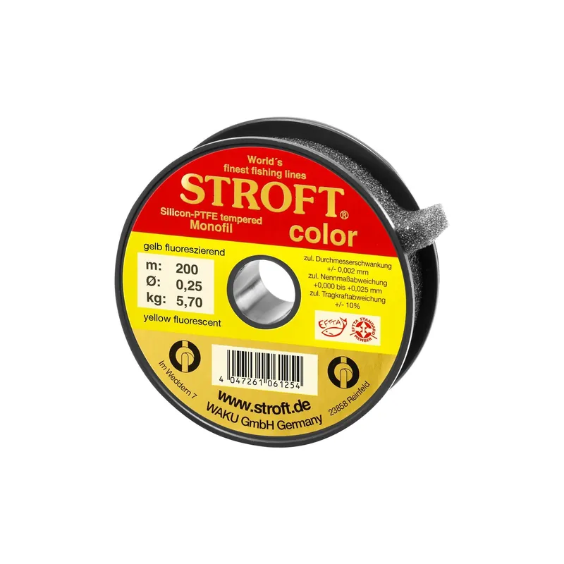 Stroft Color Yellow Fluorescent főzsinór 200m 0,25mm Actieprijs