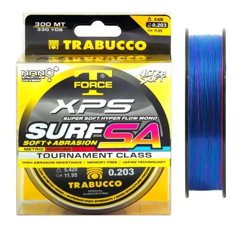 Trabucco T-Force XPS Surf Soft+abrasion mark system 300m 0,20mm zsinór Express Levering