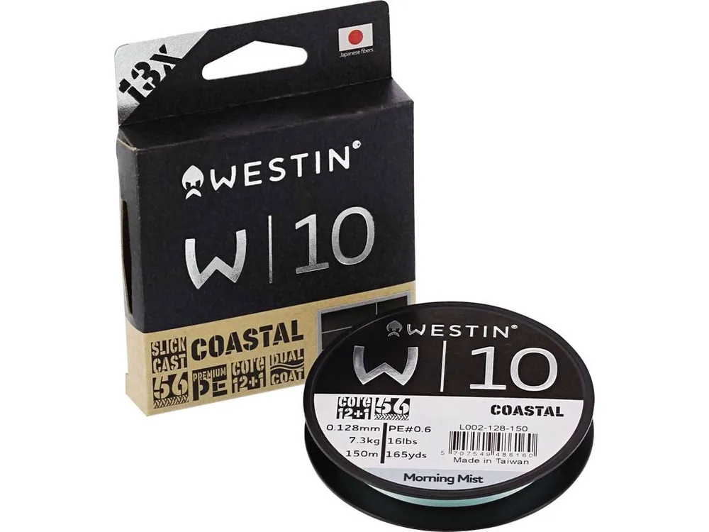 Goedkoop WESTIN W10 13 Braid Coastal Morning Mist 0.148mm 150m 8.7Kg