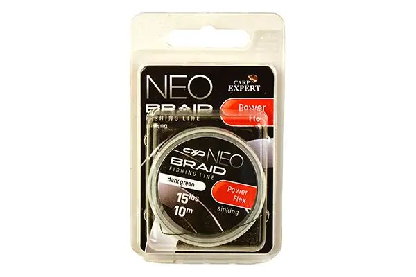 Superprijs Carp Expert Neo Powerflex Kopásálló Fonott Süllyedő Előkezsinór 25lbs Dark Brown 10M