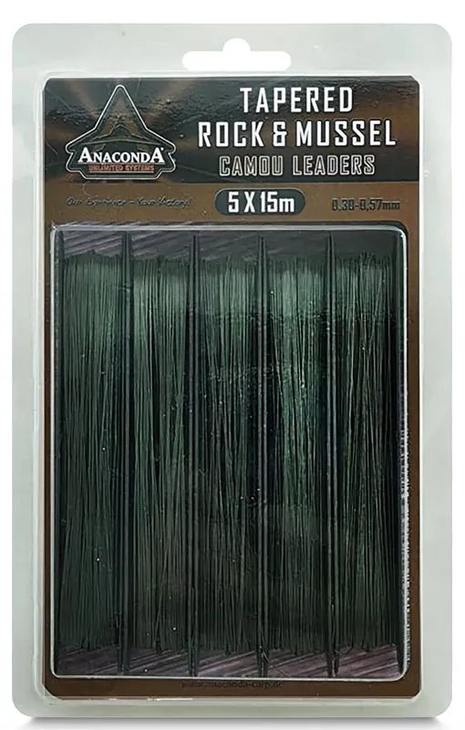ANACONDA Tapered Rock&Mussel előtétzsinór 0,33-0,57mm /15m /5db Dagaanbieding