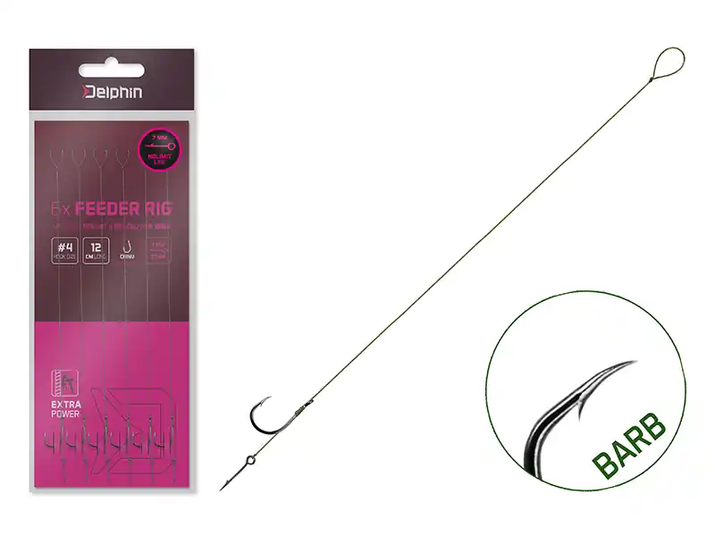Voordeelprijs Kötött horog Delphin NOLIMIT Sting / 6db (12cm / 15lbs / BARB 4 / Sting 7mm)