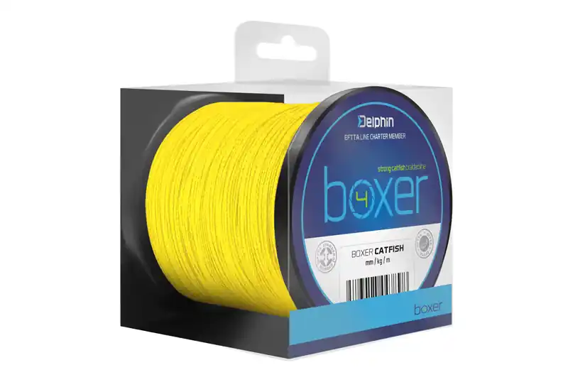 Delphin BOXER 4 harcsázó zsinór / fluo sárga (0,60mm 52,6kg 1100m) Beperkte Voorraad
