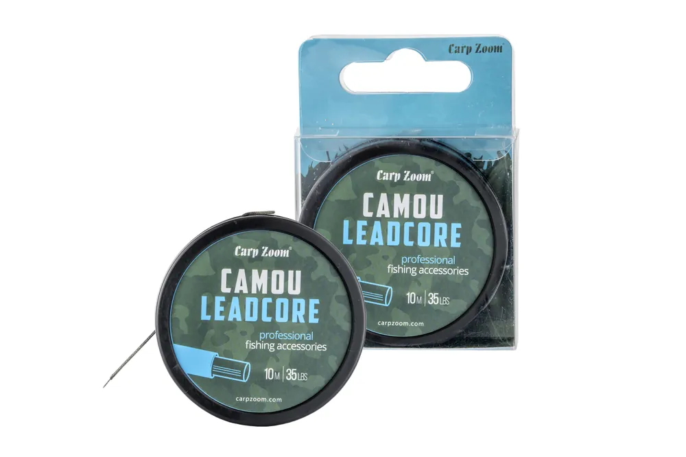 Premium CarpZoom Camou ólombetétes előkezsinór, 7m, 45lb, terepmintás