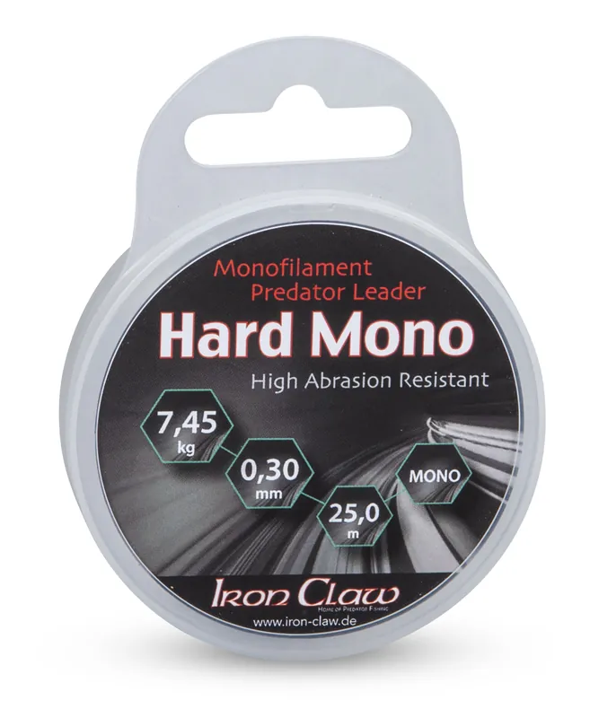 Bestseller IRON CLAW Hard Mono ragadozóhalas monofil előkezsinór / 0,40mm / 25m / 12,55kg
