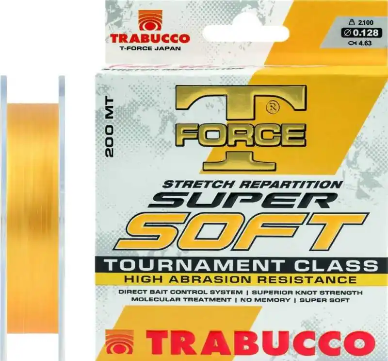 Trabucco T-Force Super Soft 200m 0,148mm, monofil zsinór Snelle Levering