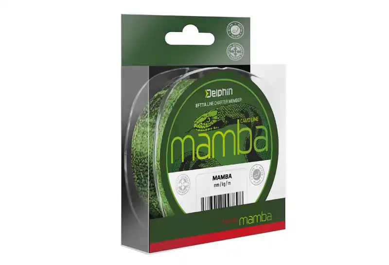 Snelle Levering Delphin MAMBA Feeder / camou (0,28mm 6,1kg 300m)