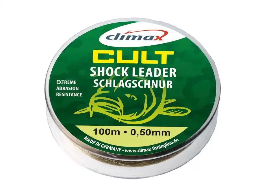 Exclusieve Aanbieding Climax Cult Carp Shock Leader 100m 0.60mm 45Lb 20.3kg Camouflage
