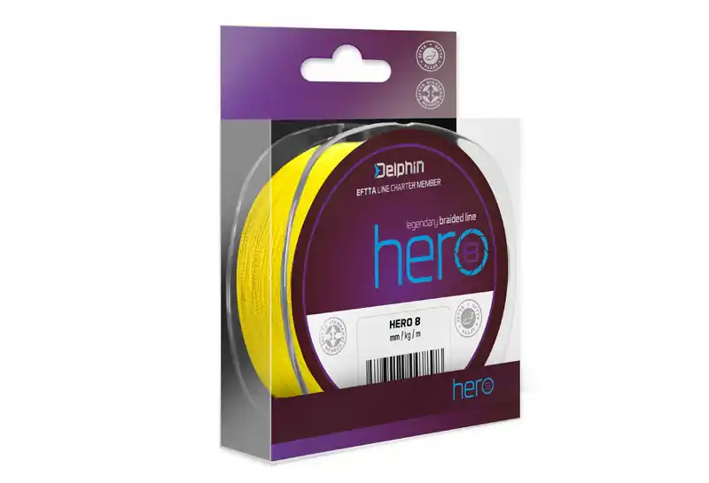 Delphin HERO 8 / fluo sárga (0,12mm 8,2kg 300m) Op = Op