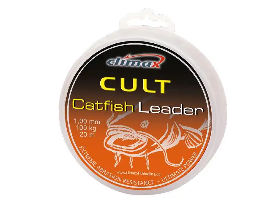 Climax Cult Catfish Havy Braid Leader 20m 1.00mm 100kg Grey Speciale Aanbieding