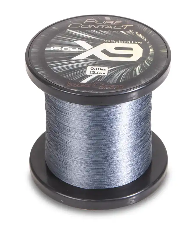 Bestel Nu IRON CLAW Pure Contact X9 Grey fonott zsinór / 0,21mm / 1500m / 17,00kg