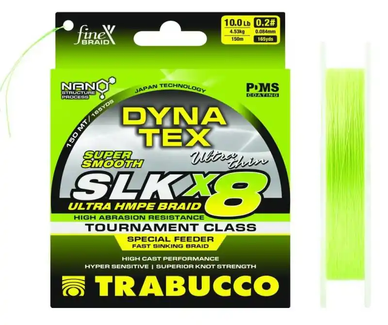 Premium Trabucco Dyna-Tex SLK X8 Special Feeder Sinking 150m 0,084mm süllyedő fonott zsinór