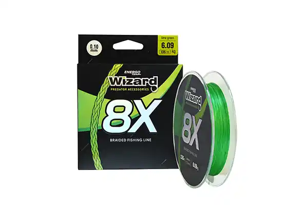 Wizard 8X Fonott Zsinór Lime Green 0,22 mm 19,19Kg 135M Betaalbaar